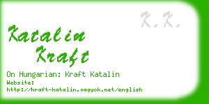 katalin kraft business card